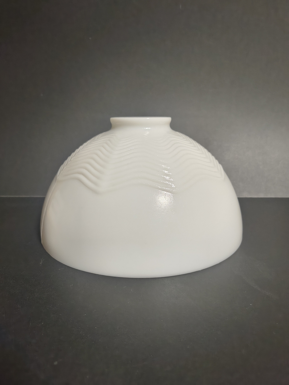 Vintage Lamp Shade Light Corning White Milk Glass Wavy Certified Standard 10"